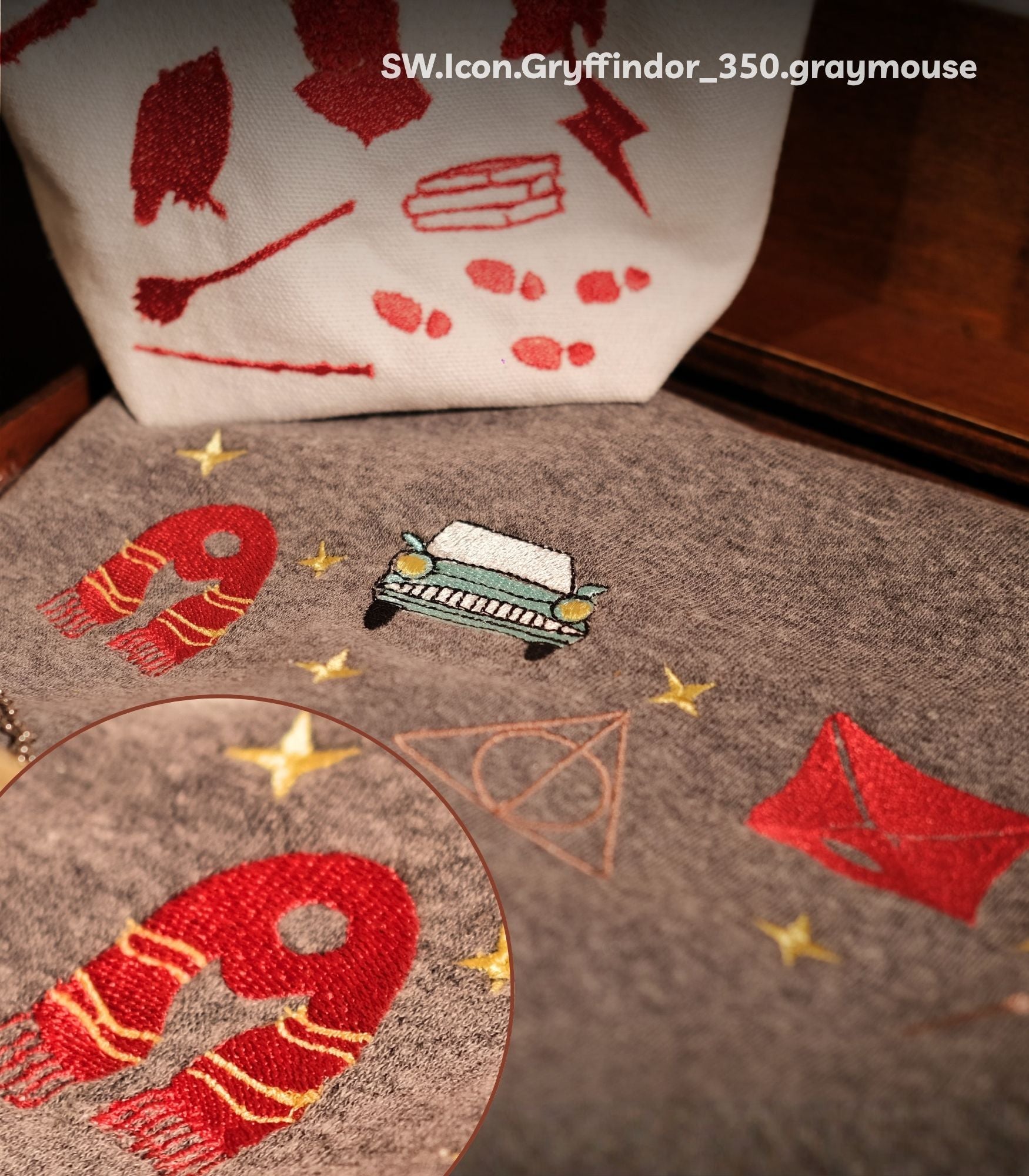 Magic Gift Set – Lion House Sweater 3 Pieces (Gray Sweater + Wand)