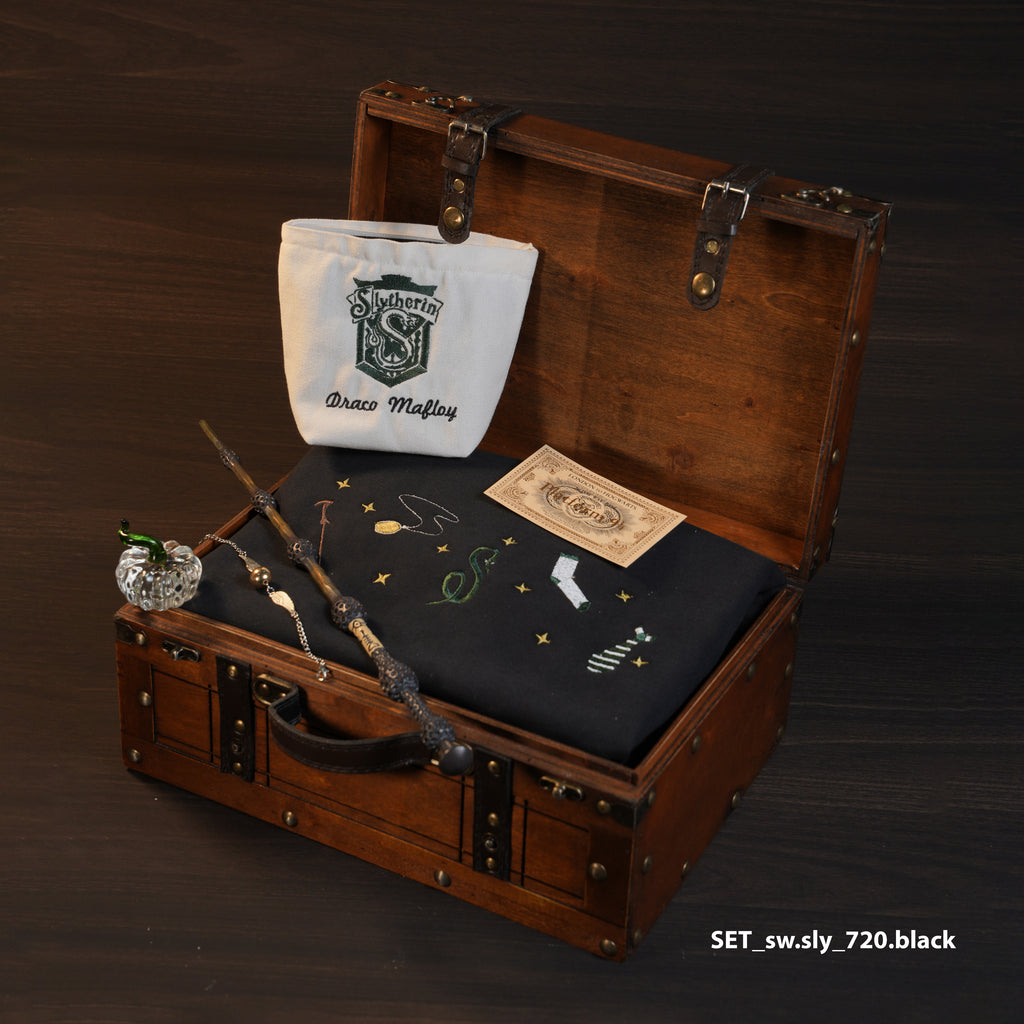 Magic Gift Set – Snake House Sweater 6 Pieces (Black Sweater + Wand + Glass Pumpkin + Mini Bag)