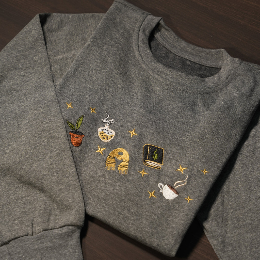 Magic Gift Set – Badger House Sweater 4 pieces (Gray mouse sweater, Pencil bag, Magic secret)