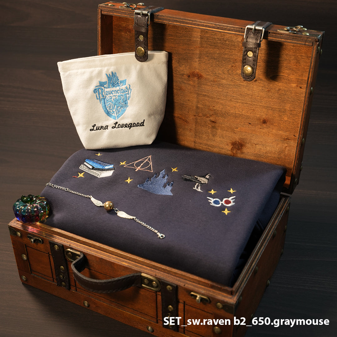 Magic Gift Set – Eagle House 3-Piece (Navy Hoodie, Pencil Bag, Magic Pumpkin)