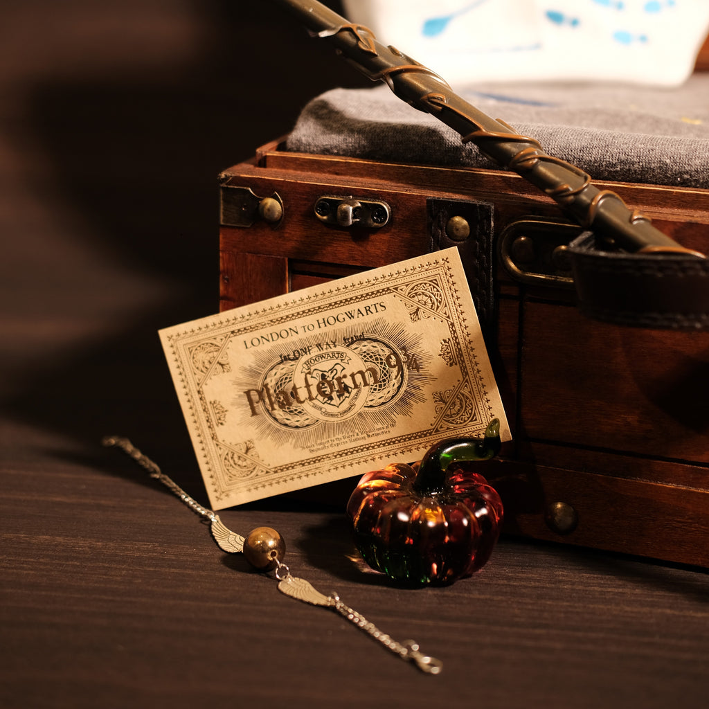 Magic Gift Set – Bird House 6 Pieces (Gray Sweater + Wand + Glass Pumpkin + Mini Bag)