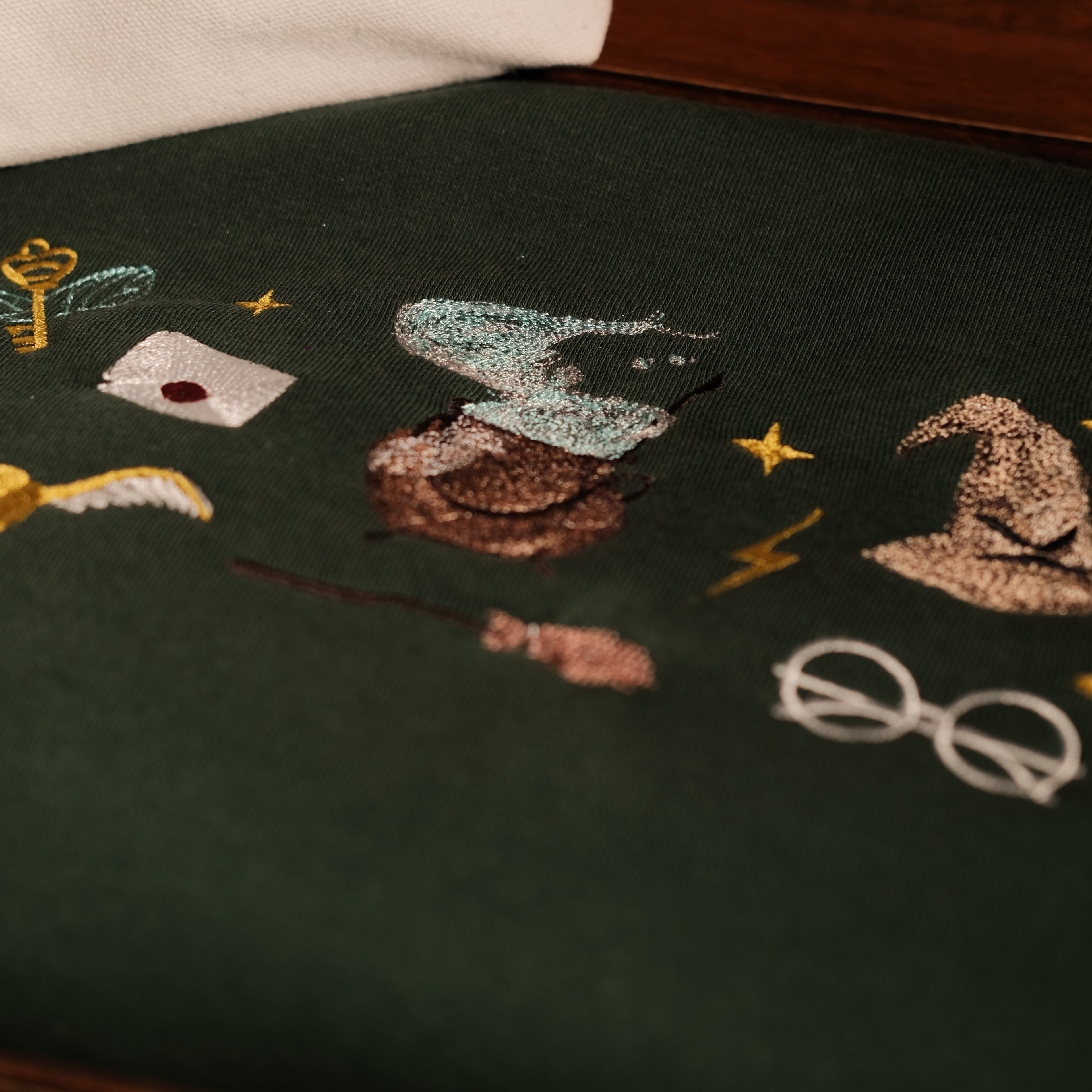 Magic Gift Set – Cauldron &amp; Hat 5 Piece (Teal Sweater, Wand, Large Pencil Bag)