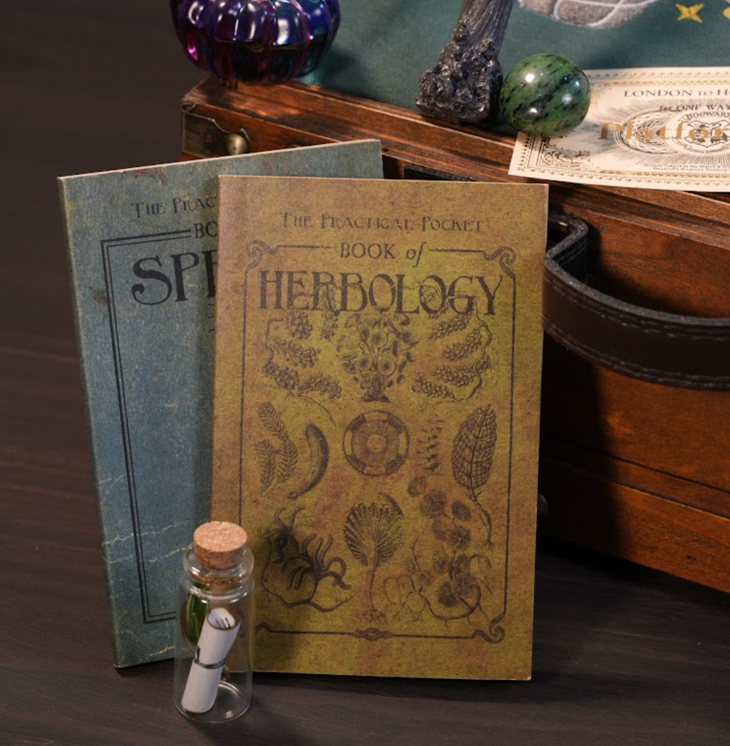 Harry's Magic Gift Set – Chest 8 Pieces (Teal Blue Robe, Wand, Large Pencil Bag, 2 Spell Books)