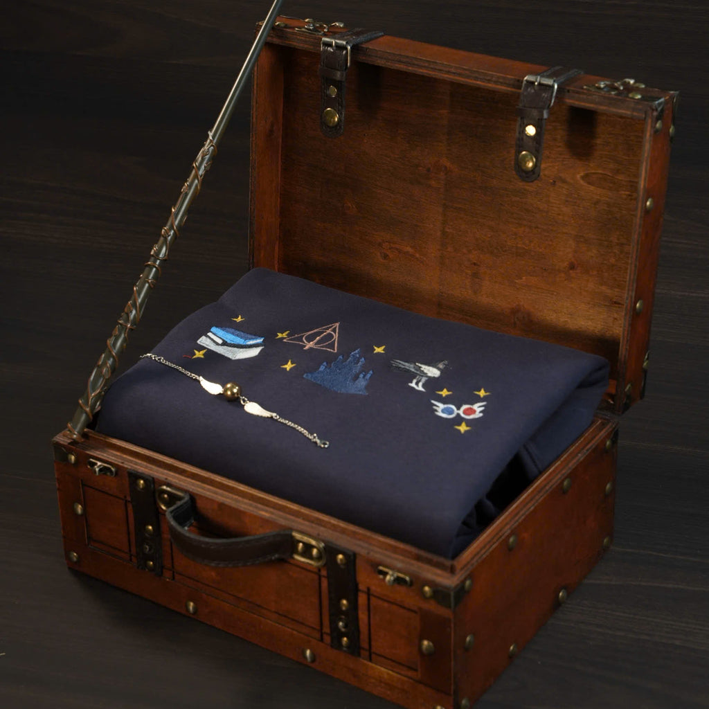 Magic Gift Set – Eagle House 3-Piece (Navy Hoodie + Wand)